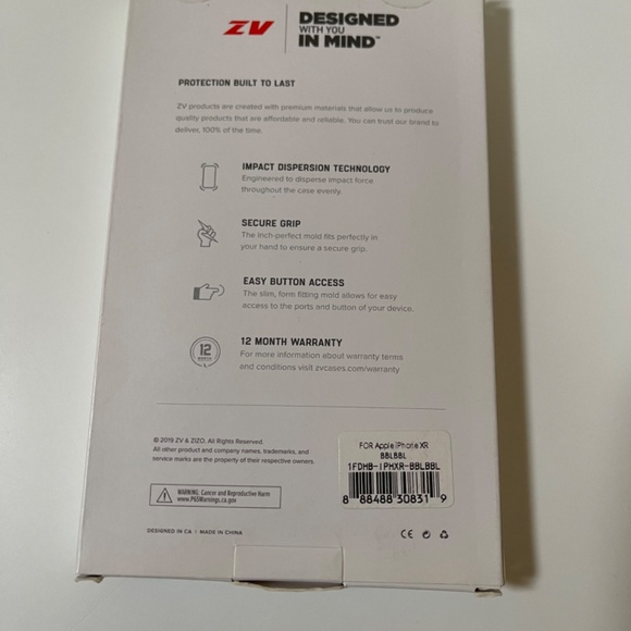 XR Phone Case ZV Built to Last Blue Glitter New in Box - Picture 3 of 5